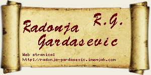 Radonja Gardašević vizit kartica